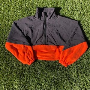 Orange and Black Windbreaker
